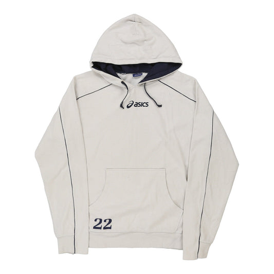 Vintage Asics Hoodie - Small White Cotton