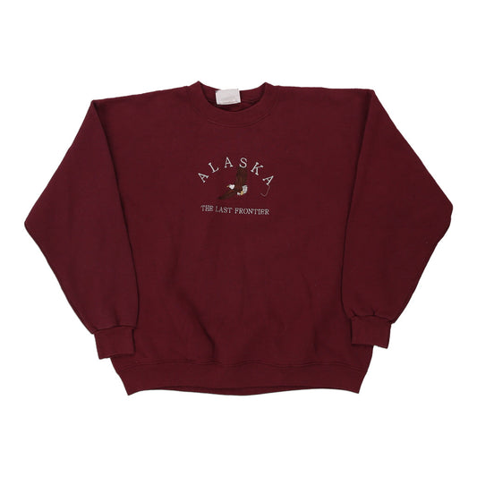 Vintage burgundy Made in USA Alaska Lee Sweatshirt - womens x-large