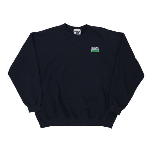 Vintage navy Heavy Weight USDA Lee Sweatshirt - mens x-large