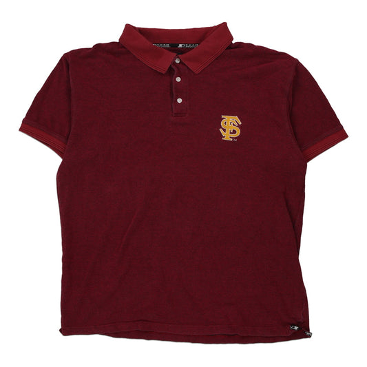 Vintage burgundy Florisa State Seminoles Starter Polo Shirt - mens x-large