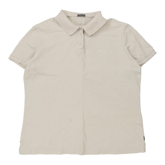 Vintage Belfe Polo Shirt - XL Beige Cotton