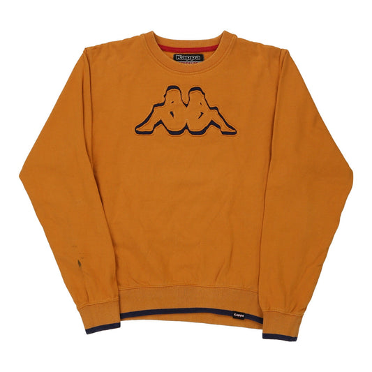 Vintage Kappa Sweatshirt - Medium Orange Cotton