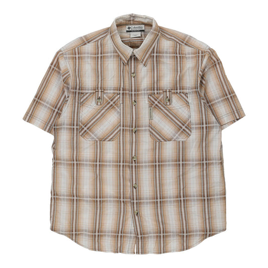 Vintage brown Columbia Short Sleeve Shirt - mens medium