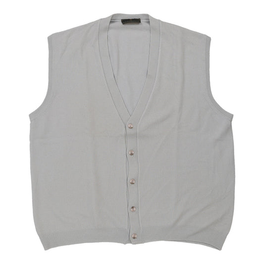 Vintage grey Luca D'Altieri Sweater Vest - mens xxx-large