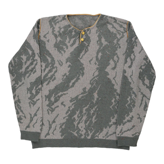 Vintage grey Unbranded Jumper - mens x-large