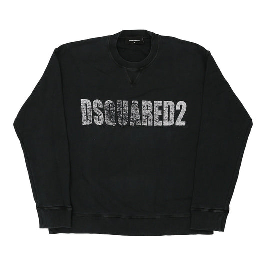 Vintage black Dsquared2 Sweatshirt - mens medium