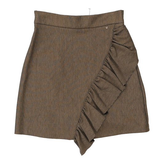 Vintage Motivi Mini Skirt - Small Brown Polyester Blend