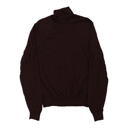 Vintage Armand Thiery Rollneck - Large Burgundy Virgin Wool