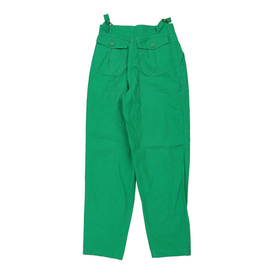 Vintage Benetton Trousers - 24W UK 4 Green Cotton