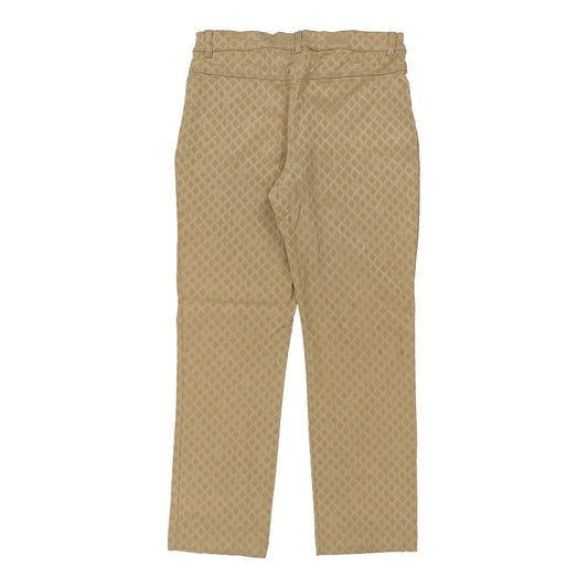 Vintage Gattinoni Trousers - 32W UK 12 Beige Cotton