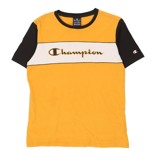 Vintage yellow Champion T-Shirt - boys x-large