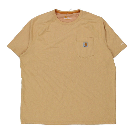 Vintage yellow Carhartt T-Shirt - mens xx-large