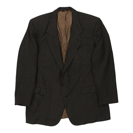 Vintage Pierre Balmain Checked Blazer - XL Brown Wool