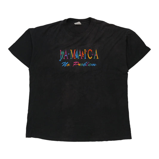 Vintage Jamaica Sun Island T-Shirt - 3XL Black Cotton