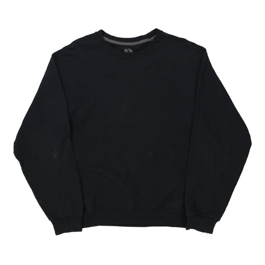Vintage black Fruit Of The Loom Sweatshirt - mens medium