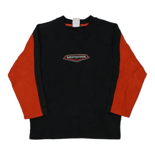 Vintage black Age 8-9 Harley Davidson Sweatshirt - boys small