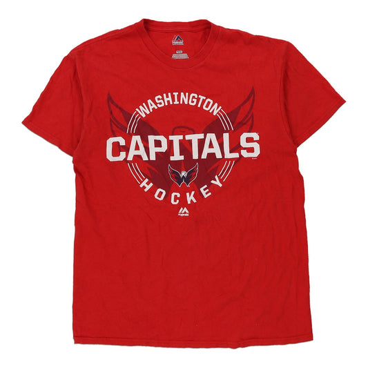 Vintage red Washington Capitals Majestic T-Shirt - mens medium