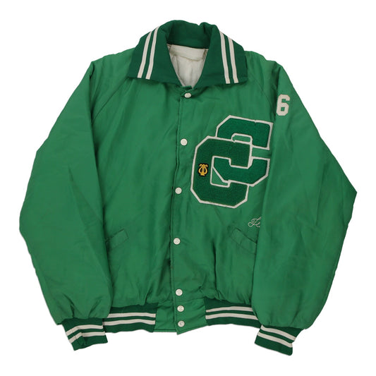 Vintage green 1980's Made in USA Central Catholic Holloway Varsity Jacket - mens large