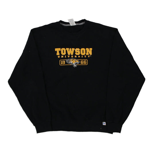 Vintage black Towson University Russell Athletic Sweatshirt - mens medium