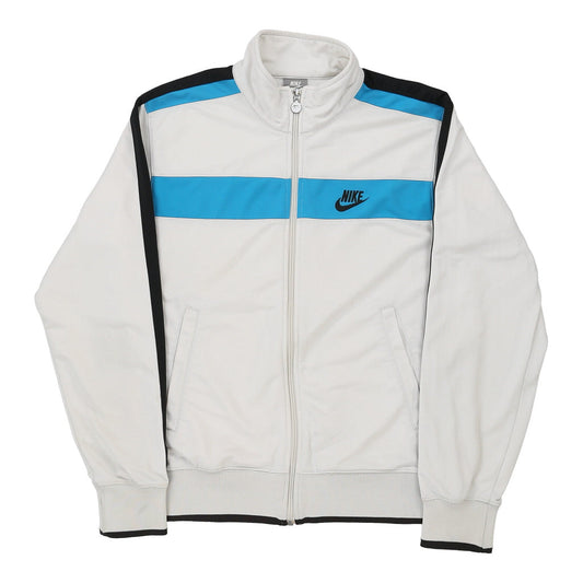 Vintage Nike Track Jacket - Small White Polyester