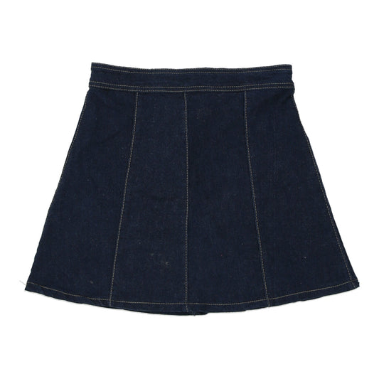 Vintage Heritage Denim Skirt - 24W UK 4 Dark Wash Cotton