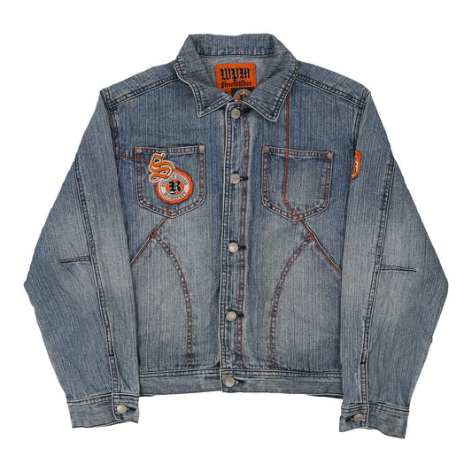Vintage Y2K Street & Rider Denim Jacket - 2XL Blue Cotton