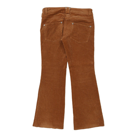 Vintage Terranord Boot Cut Cord Trousers - 32W UK 10 Brown Cotton