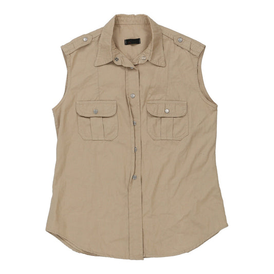 Vintage X-Cape Shirt - Large Beige Cotton