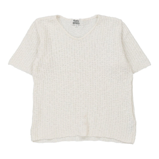 Vintage white Chambers Crochet Top - womens large