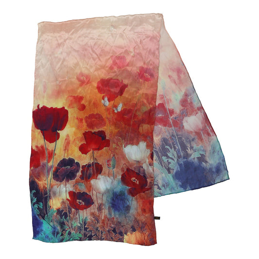 Vintage Unbranded Floral Scarf - No Size Multicoloured Silk