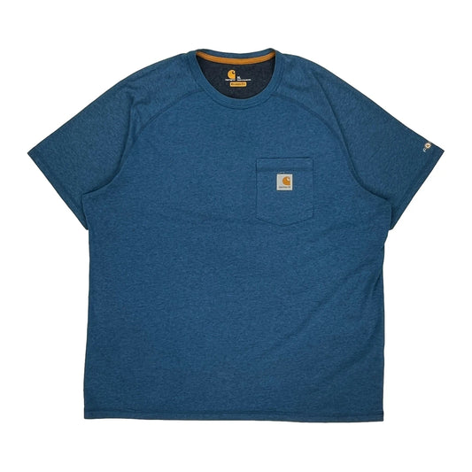 Relaxed Fit Carhartt T-Shirt - XL Blue Polyester Blend