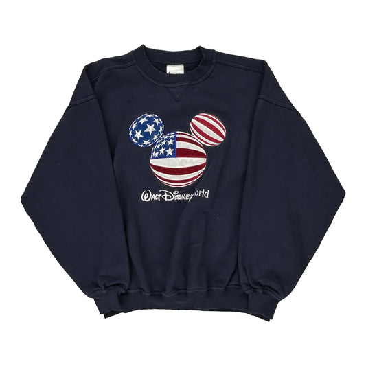 Walt Disney World Disney Sweatshirt - 2XL Navy Cotton Blend