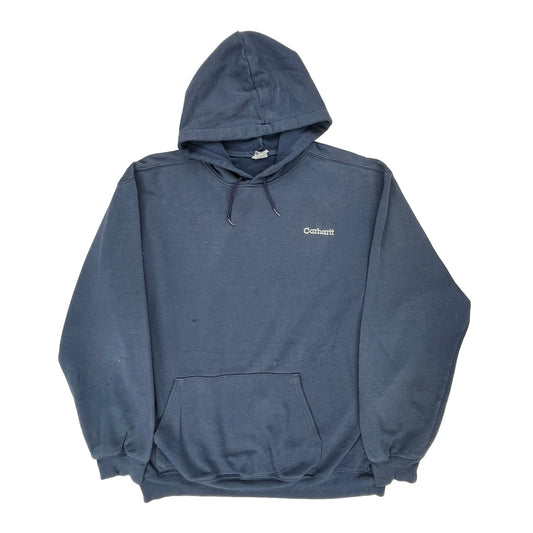 Carhartt Hoodie - XL Blue Cotton Blend