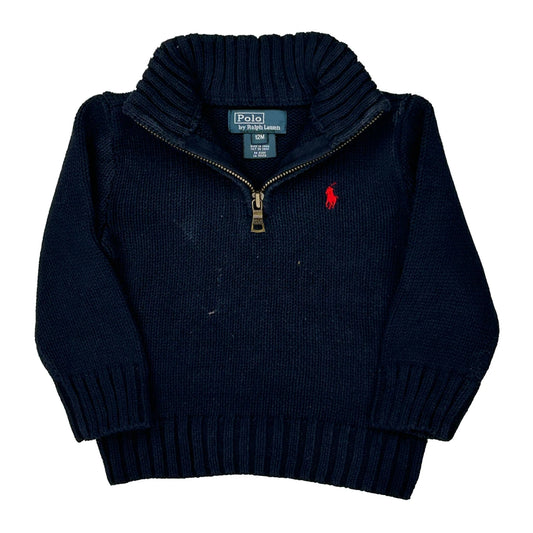 Polo By Ralph Lauren 1/4 Zip - 3XS Navy Cotton