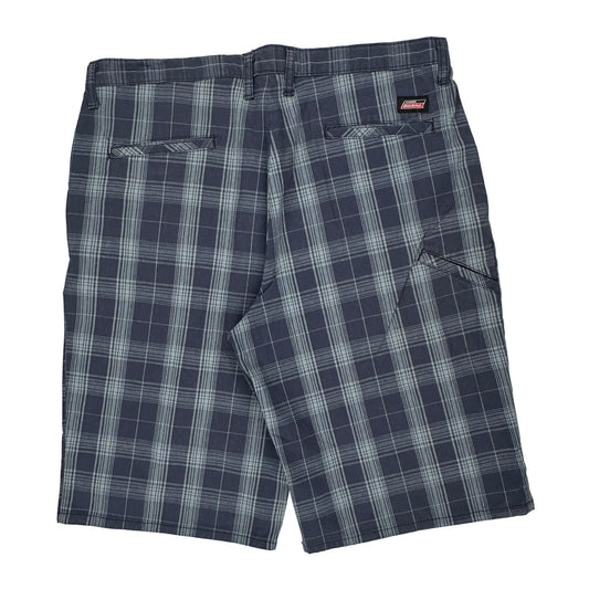 Dickies Checked Shorts - 36W 10L Blue Cotton