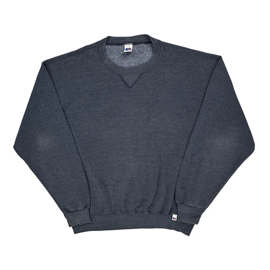 Russell Athletic Sweatshirt - XL Grey Cotton Blend