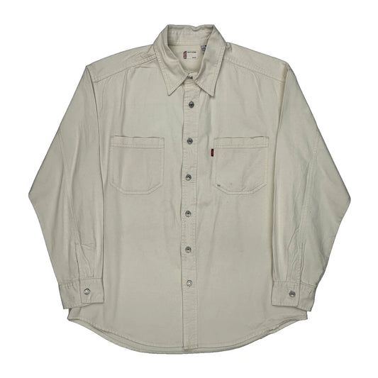 Levis Denim Shirt - Medium Cream Cotton