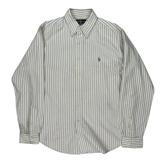 Ralph Lauren Striped Shirt - Large White Cotton