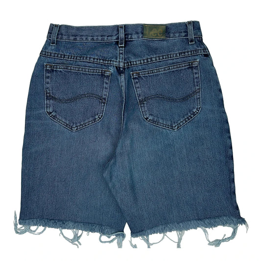 Lee Cut Off Denim Shorts - 29W UK 10 Blue Denim