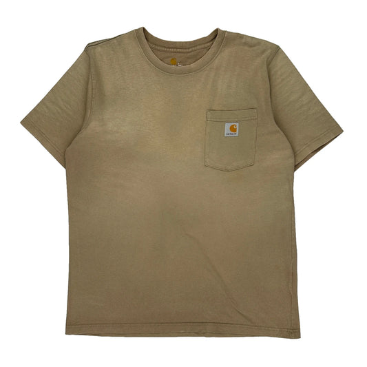 Carhartt T-Shirt - Large Beige Cotton