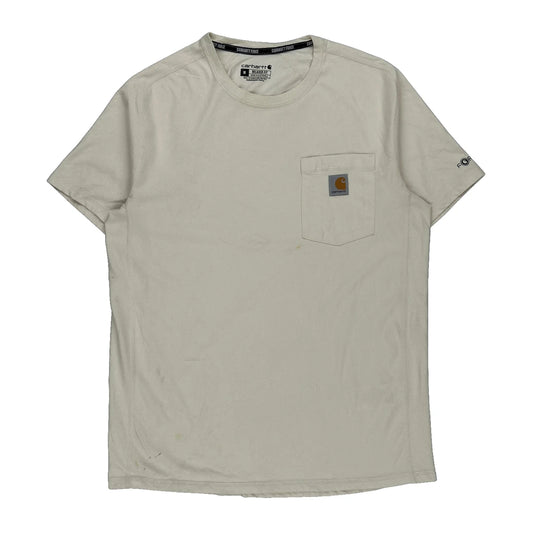 Carhartt T-Shirt - Medium Cream Cotton