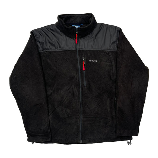 Reebok Fleece Jacket - Medium Black Polyester