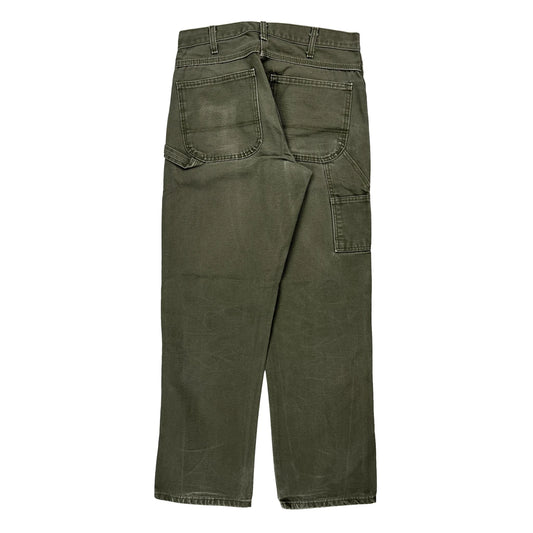 Dickies Carpenter Trousers - 31W 32L Green Cotton