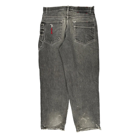 Fubu Cargo Jeans - 36W 32L Grey Cotton