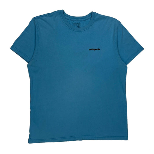 Vintage Patagonia Graphic T-Shirt - Large Blue Cotton