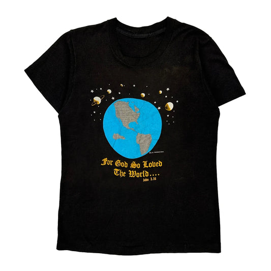 Gildan Single Stitch T-Shirt - Medium Black Cotton