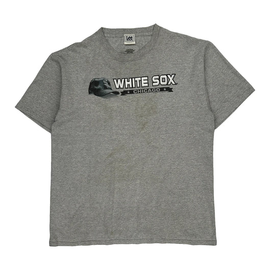 Chicago White Sox Lee Sport Mlb T-Shirt - Large Grey Cotton