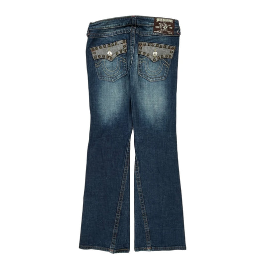 True Religion Studded Jeans - 29W UK 8 Blue Denim