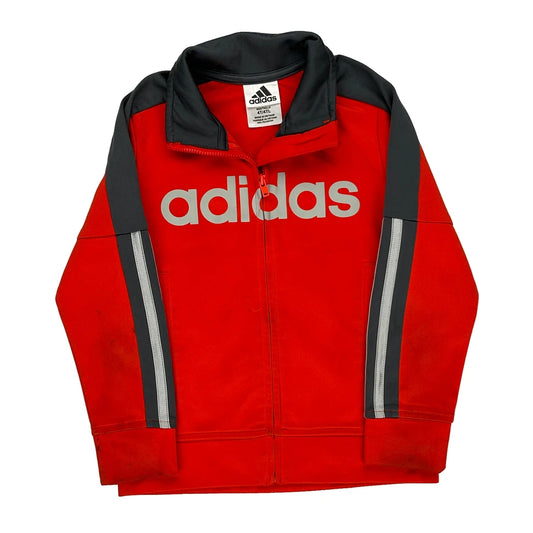 Age 4 Adidas Track Jacket - 2XS Red Polyester