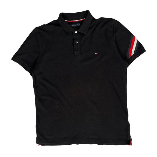 Tommy Hilfiger Slim Fit Polo Shirt - XL Black Cotton